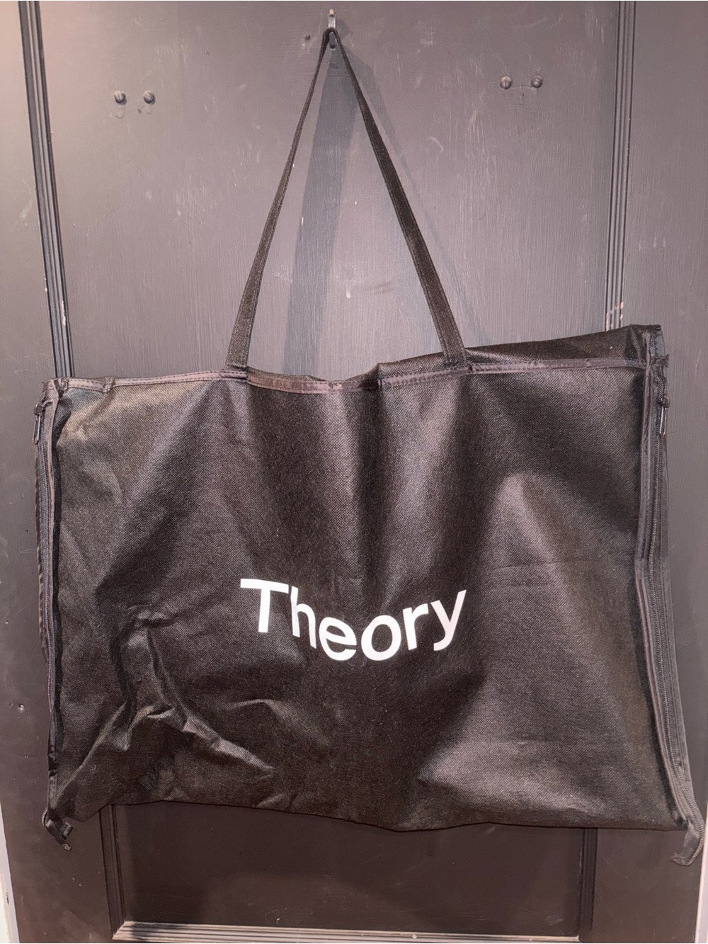 Theory Black Garment Bag Suit Dress Travel Storage Bag Zip Closure